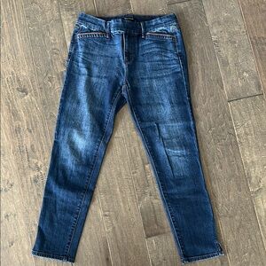 White House Black Market Blue Ankle Cropped Jeans